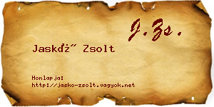 Jaskó Zsolt névjegykártya